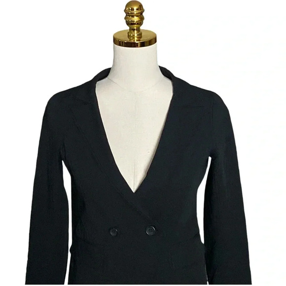 THEORY  Selkaey Double Breasted Tailored Wool Blend Jacket in Fixture Ponte Sz 2 - Picture 8 of 10